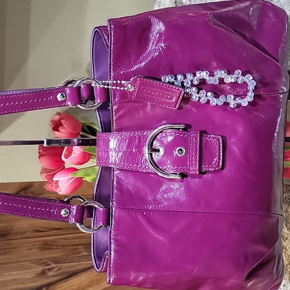 Coach Handbags - Coach EUC SOHO Plum Patient Leather Handbag